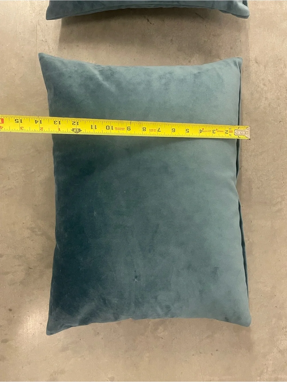 Set-2 TGH Tessitura Made in Italy Luxury Teal Velvet Feather Down Throw Pillows